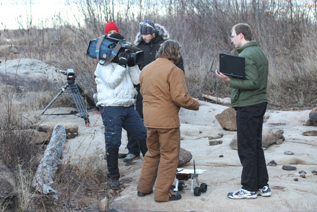 Beaver Micro-Rover Filming for Daily Planet